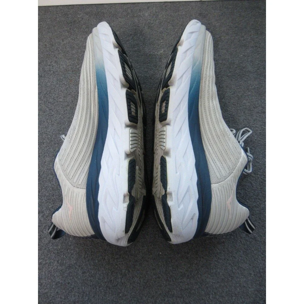 Hoka One One Bondi 6 Womens Size 7.5 Gray Blue Running Shoes Athletic FE1220B